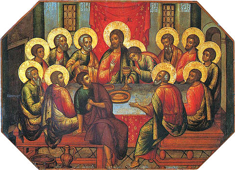 The Mystical Supper, Icon by Simon Ushakov (1685)