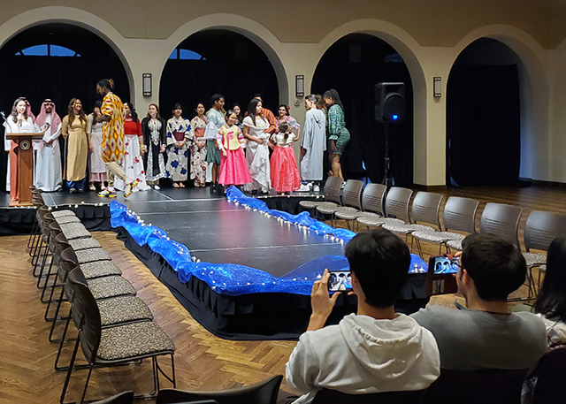 Students at the International Expo & Cultural Fashion Show
