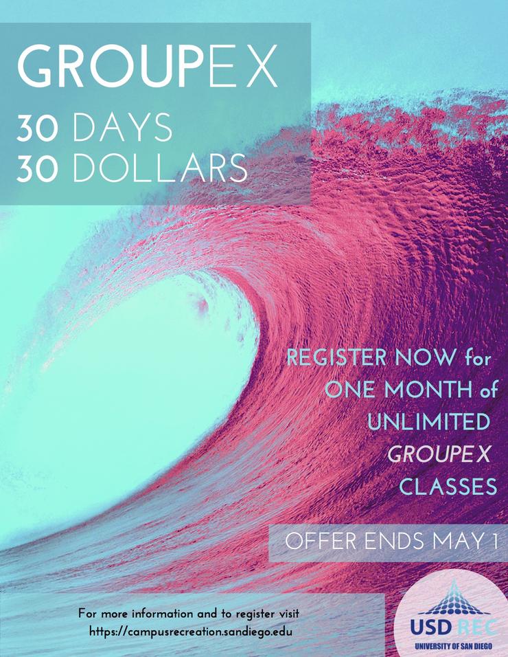 USD FIT GroupEx 30 Day Membership Flyer
