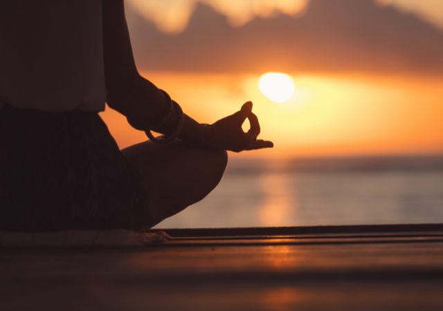 yoga sunset