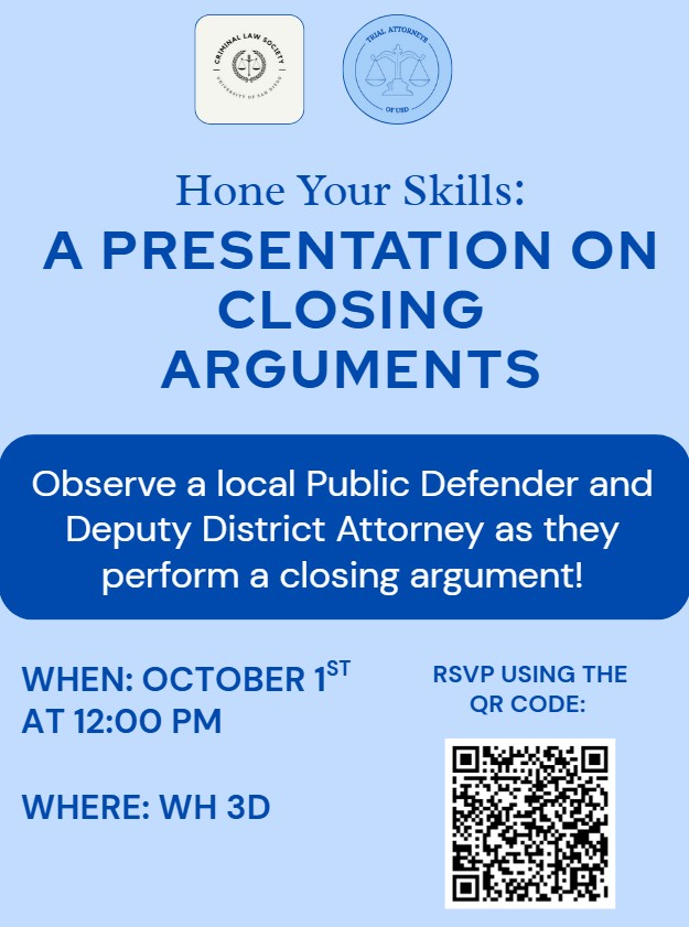 Trial Attorneys of USD and Criminal Law Society