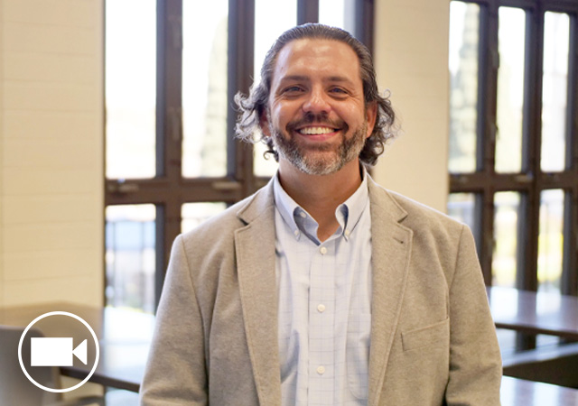 Image of Victor Carmona, PhD, in a Maher Hall classroom