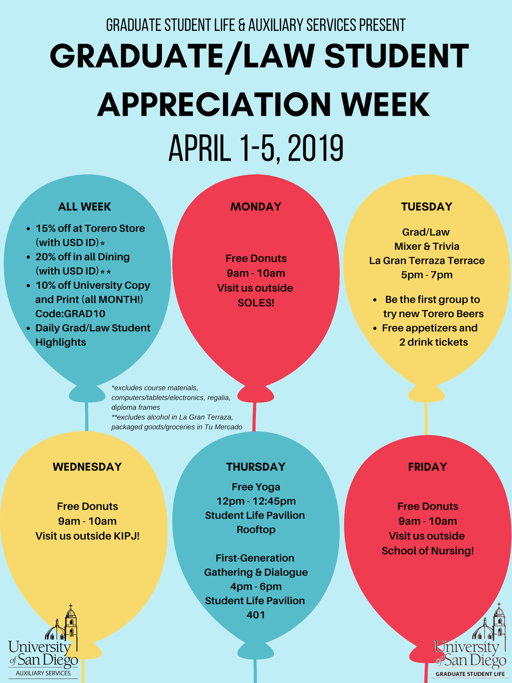 Flyer for Grad Law Appreciation Week