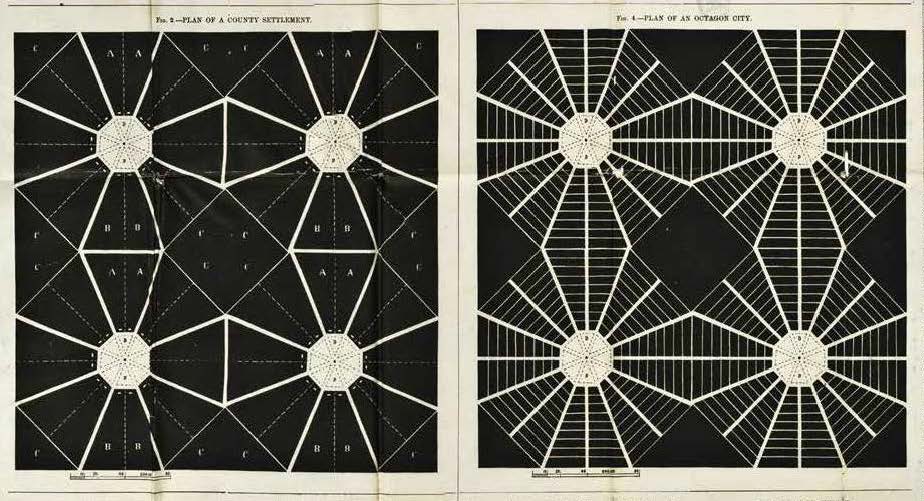 Irene Cheng Talk: "The Octagon Plan of Settlement," proposal for a vegetarian anti-slavery colony in Kansas, 1855 (courtesy of Newberry Library)