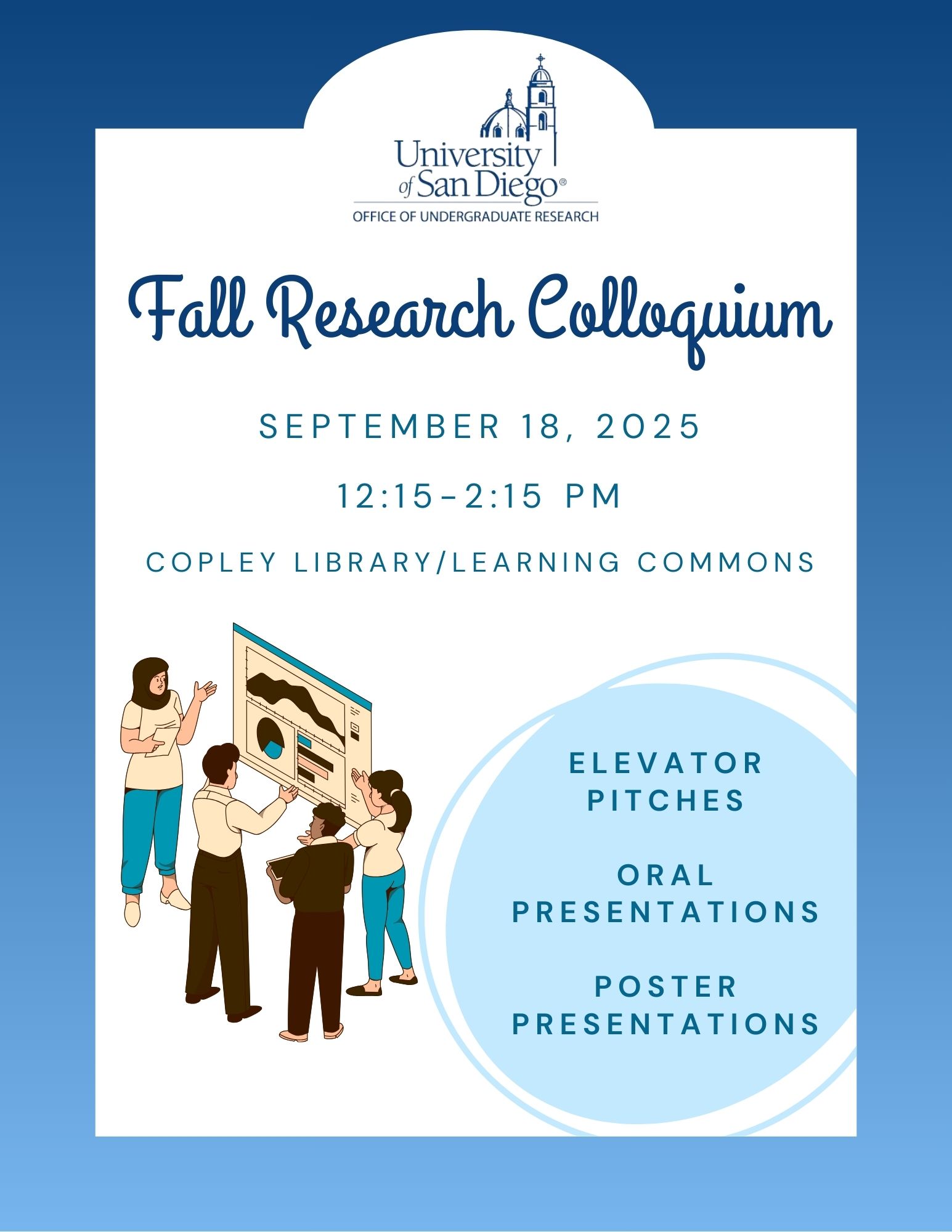 Fall colloquium flier with time, location and date.