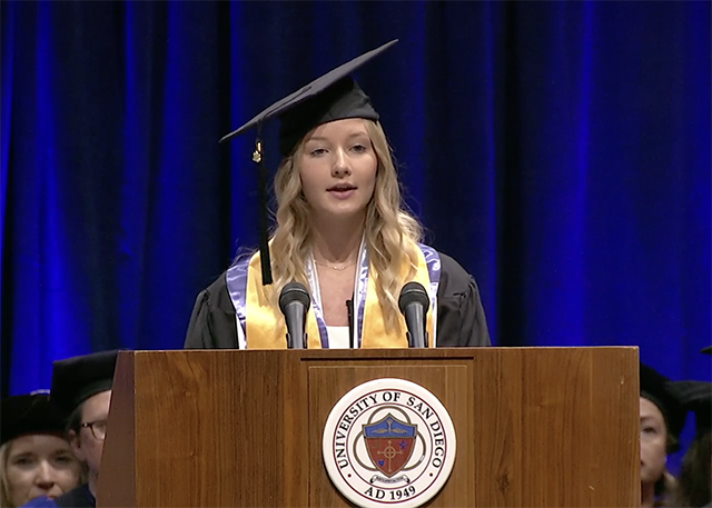 Valedictorian Mychaela Thomas ’23, College of Arts and Sciences