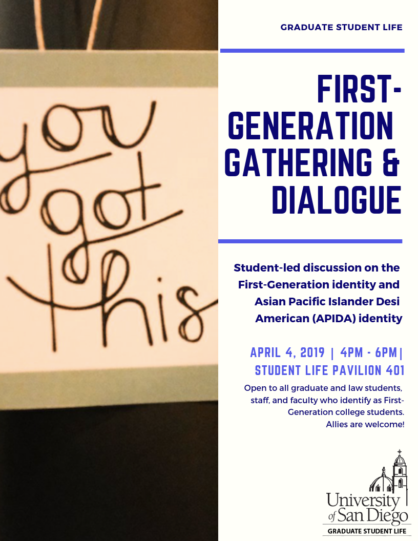 Flyer for First-Generation Gathering & Dialogue