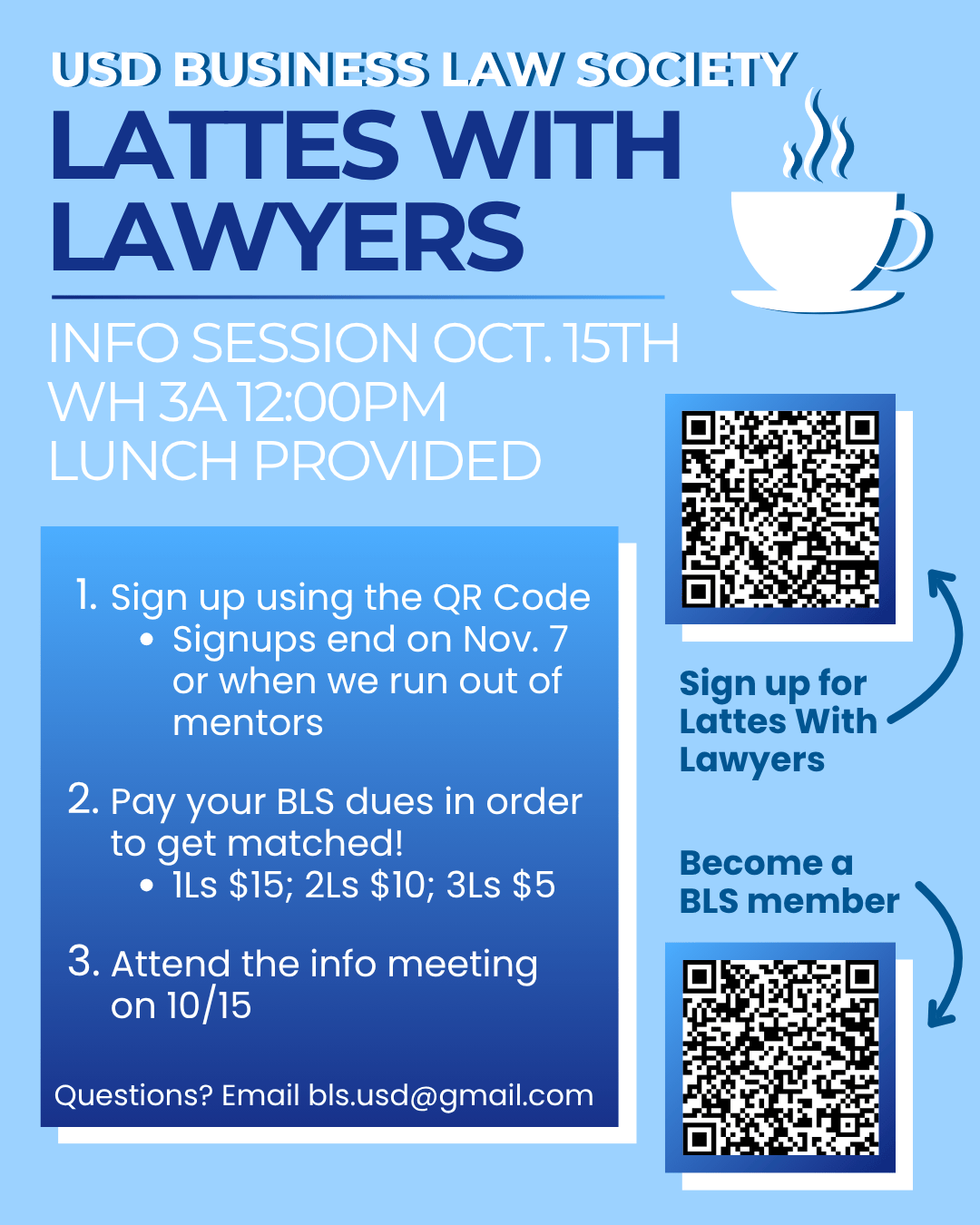 Lattes with Lawyers flyer 