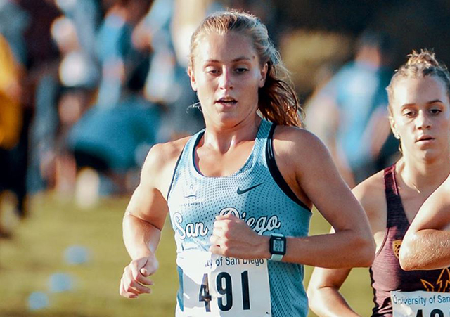 Top women's cross-country runner Hannah Rasmussen was one of 15 to notch a 4.0 GPA in Spring 2020.