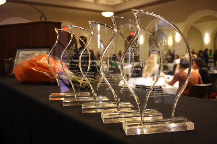 Women of Impact recipient plaques