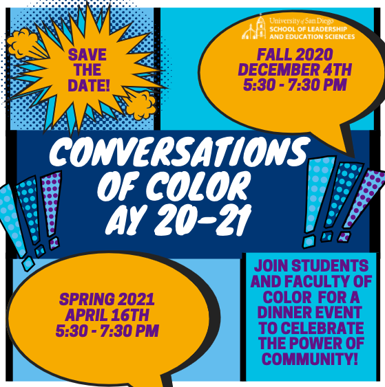Conversations of Color AY20-21 Event Flyer