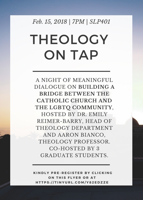 Flyer for Theology on Tap