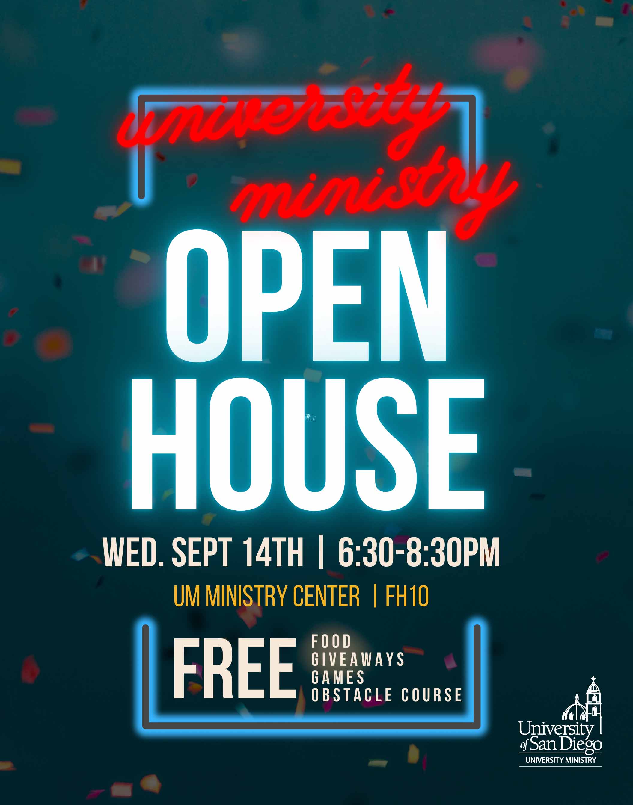 UM open house Flyer with information about our event on 9-14 at 6:30 pm