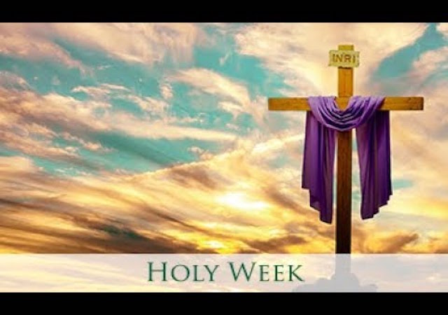 Cross with Holy Week logo underneath