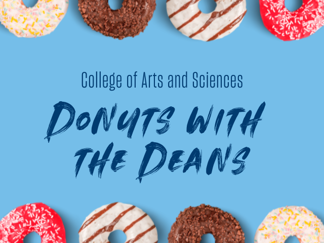 donuts with the deans banner
