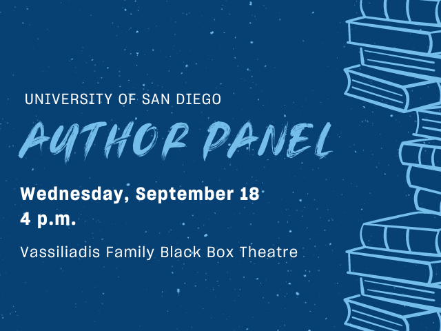 "USD Author Panel" with a graphic of books