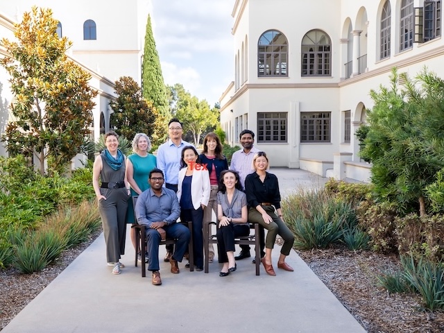 ResDataNexus Initiative Team (from left to right): Amanda Makula (Associate Professor, Copley Library), Margaret Leary (Assistant Provost, Institutional Research & Effectiveness), Md Nafee Al Islam (Assistant Professor, Computer Science), Jae Kim (Associate Professor, Industrial & Systems Engineering), Truc Ngo (Vice Provost for Research and Administration), Traci Merrill (Director, Office of Sponsored Programs), Joy Brunetti (Web Manager, Information Technology Services), Satish Attili (Enterprise Applications Team Lead, Information Technology Services), Amy Pham (Associate Professor, Copley Library)