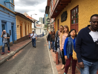 Walking through the streets of Bogotá