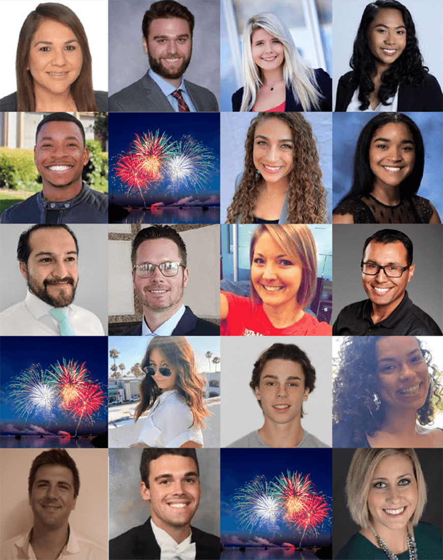 The 2020 Virtual Fowler Business Concept Challenge's 16 semifinalists (17 students) who will compete for $45,000 in scholarship funds on Oct. 30.