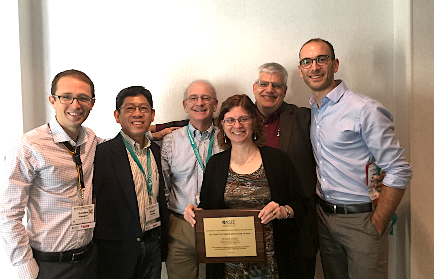 Celebrating with colleagues (left to right): Gordon Hoople, Ming Huang, Rick Olson, Matt Ohland (Purdue University) and Mark Chapman.