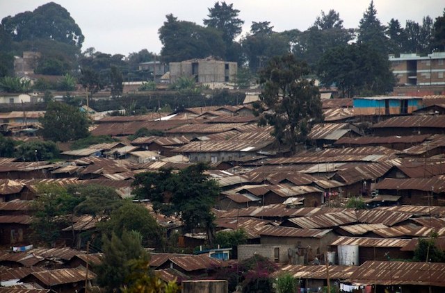image of flat rooftops of tiny houses close together