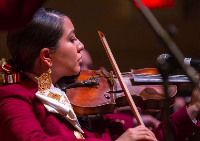 Mariachi playing the violin
