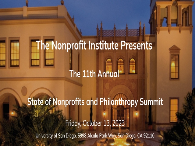 11th Annual State of Nonprofits and Philanthropy Summit, happening on October 13th at 8am in Mother Rosalie Hill Hall