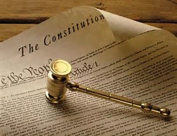 Constitution with gavel