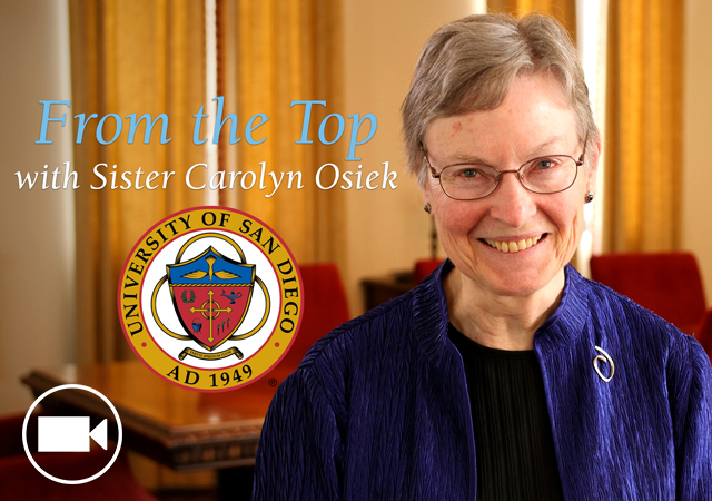 Sister Carolyn Osiek, USD Board of Trustee, is featured on the video series,
