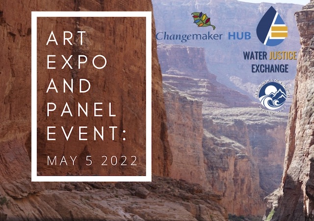 Flyer for water exhibition & panel event: Returning to the River