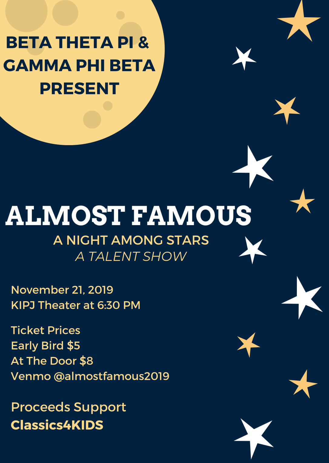 Almost Famous Talent Show- A Night Among the Stars