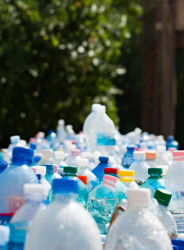 Mountain of plastic waterbottles