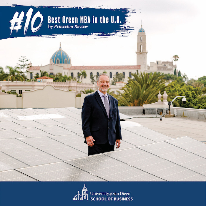 Announcement for USD No.10 Best Green MBA in the U.S.
