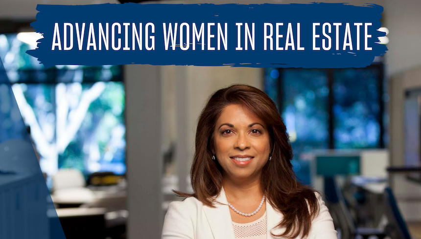 Image is of Female MSRE Alumni Michelle Muniz