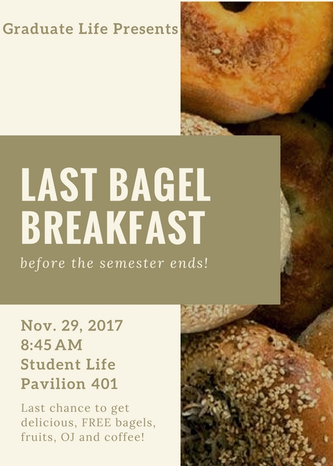 Flyer for Bagel Breakfast