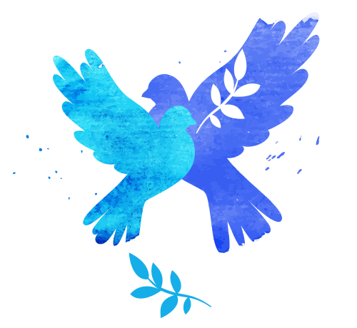 2 peace doves