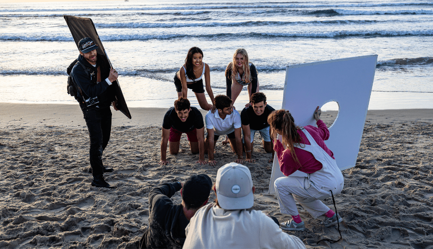 USD Men's Rowing models Nautica's Spring '25 Deck Collection in the team's first Name, Image and Likeness partnership.