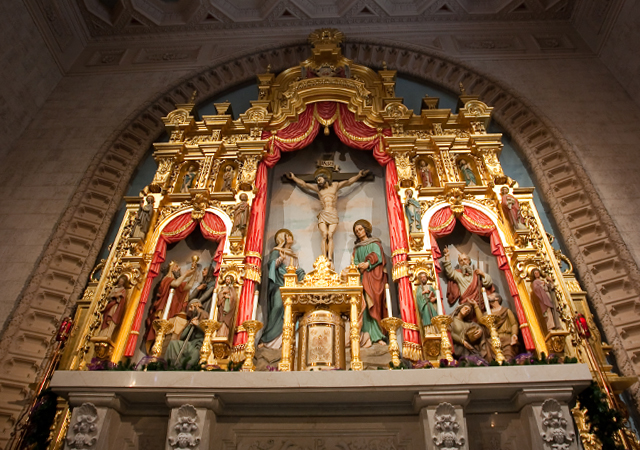The altar in Founders Chapel