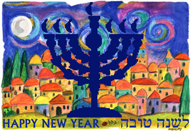 Rosh-Hashanah-village-with-menorah