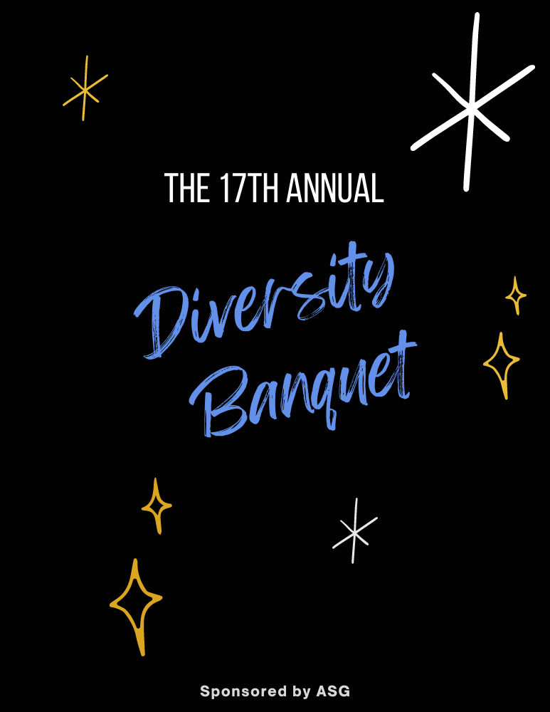 Black flyer that states "17th Annual Diversity Banquet"