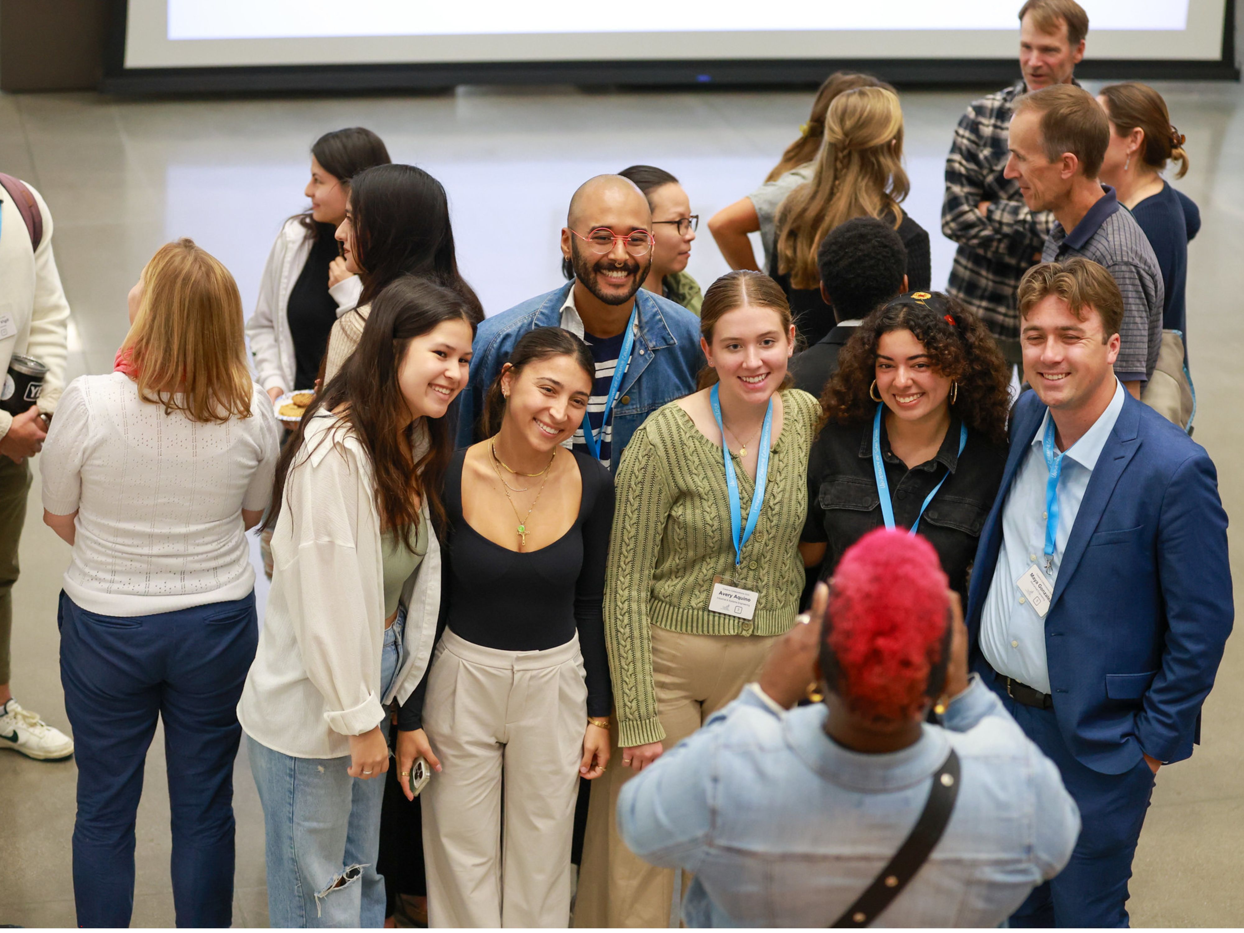 student group after creative collaborations presentations