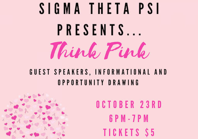 Think Pink event flyer