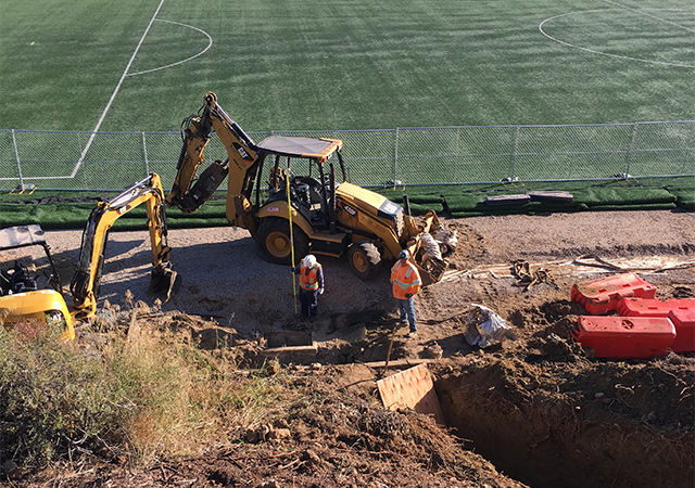 Remediation project for the hillside and Valley Field area, which commenced in mid-September.