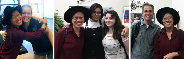 Anh V. Le with former classmate and with Dr. Adler