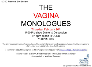 Vagina Monologues flyer 
