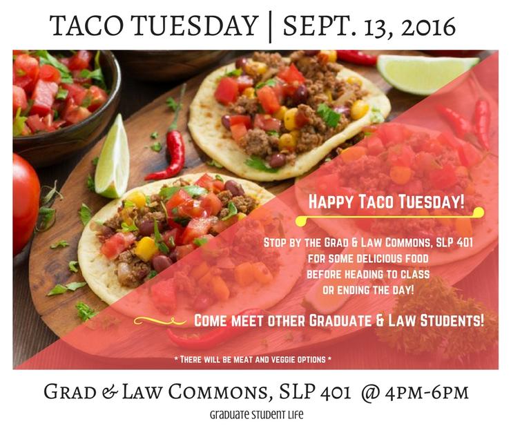 Taco Tuesday - September 13, 2016 @ 4pm-6pm