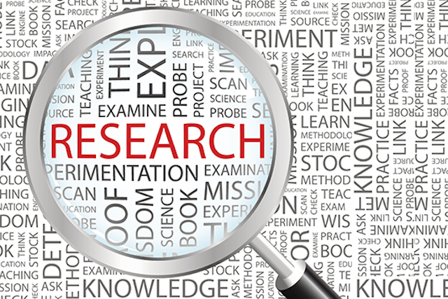 Research Week at USD flyer with magnifying glass