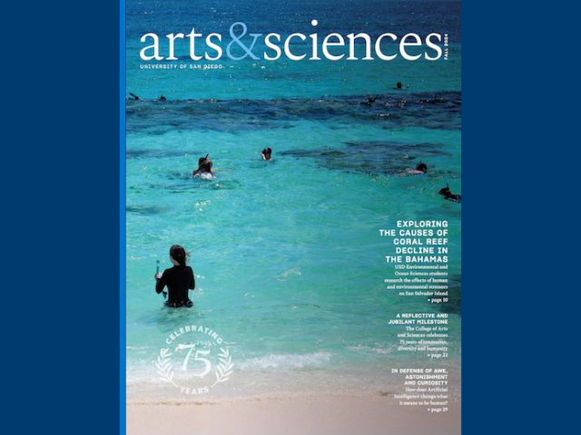 photo of the bahamas that is the cover of the Fall 2024 Arts & Sciences magazine