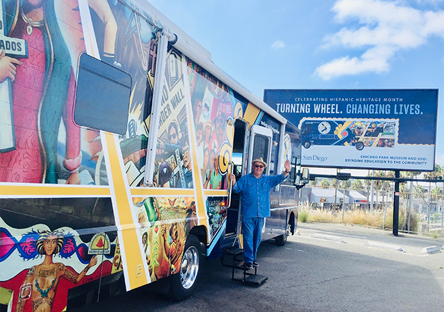 Dr. Alberto Pulido is involved with the Turning Wheel Project, a mobile classroom that brings education to the community.