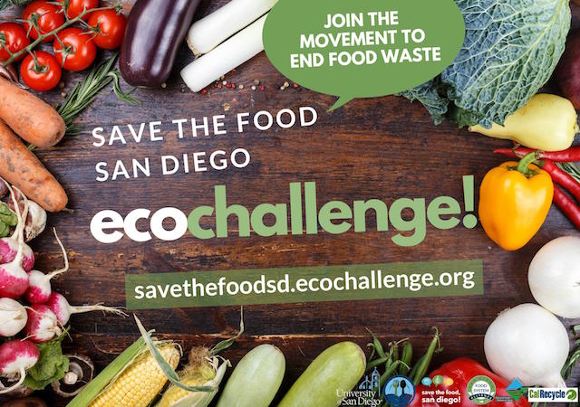 Save the Food Ecochallenge flyer with image and sponsor logos